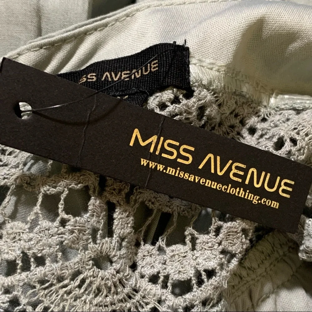 Miss Avenue Dress Hi-Low Gray Empire Waist Tie Back at Neck - Picture 6 of 13